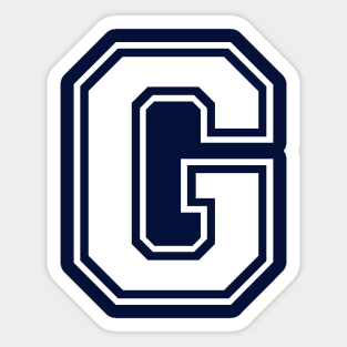 Initial Letter G - Varsity Style Design Sticker